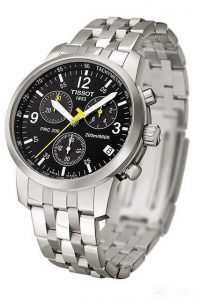 tissot black chronograph stainless