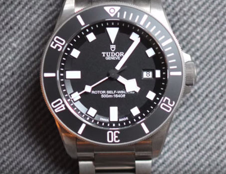 tudor gents automatic stainless steel black face watch | Geneva Watch ...