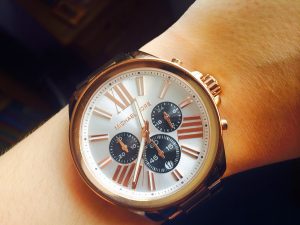 michael kors chronograph watch in gold