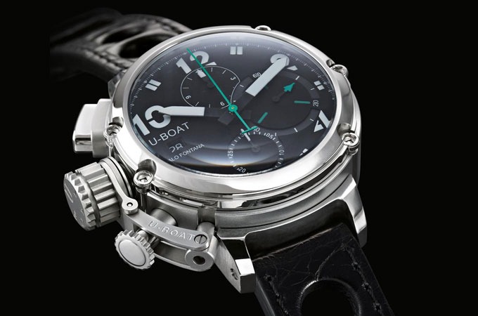 uboat chronograph big face watch